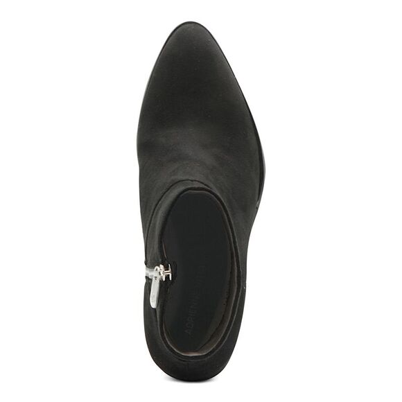 ADRIENNE VITTADINI Womens Black Cushioned Almond Toe Wedge Zip-Up Booties 6.5 - Picture 3 of 4
